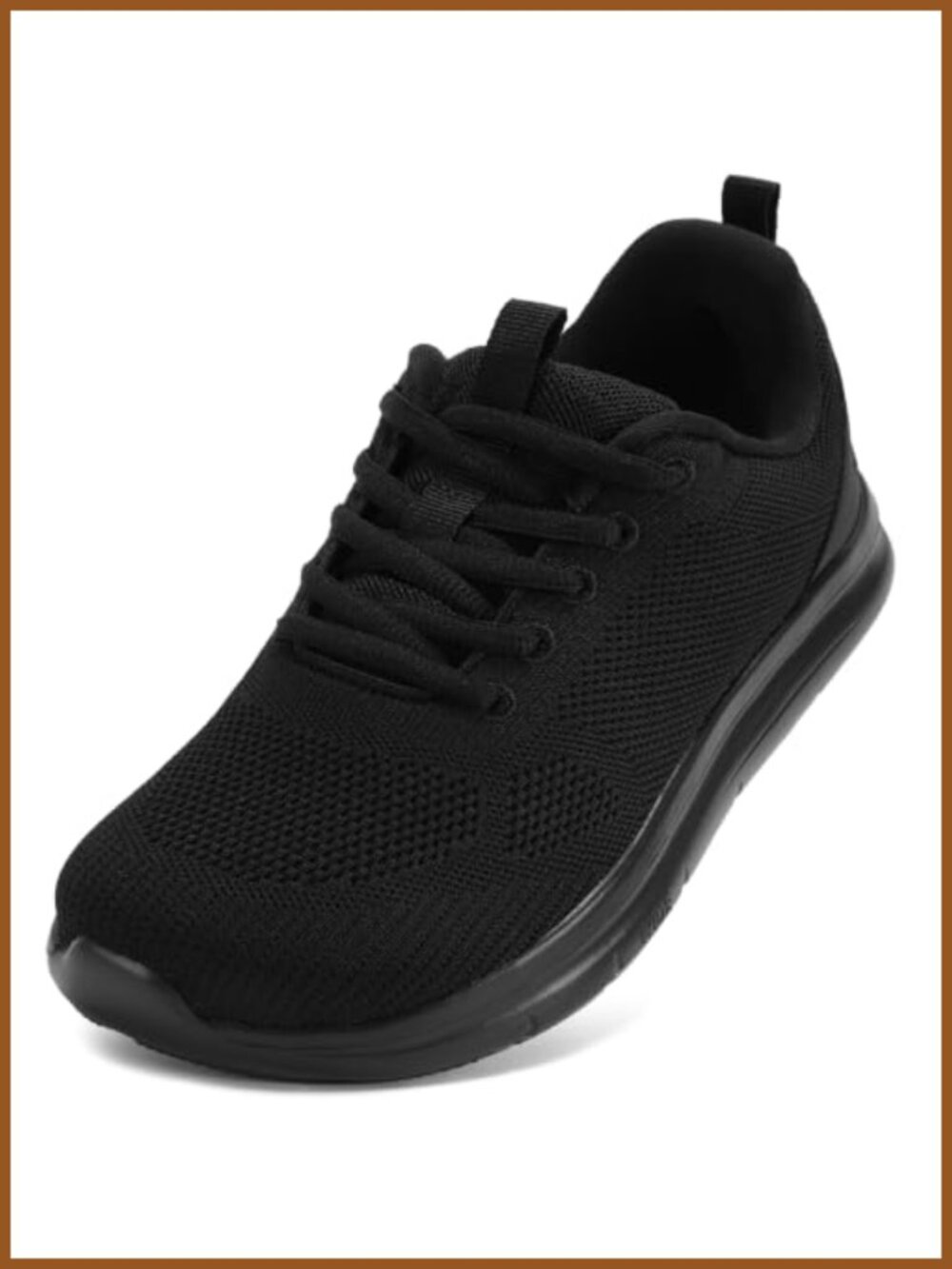 Wide Toe Box Breathable Mesh Walking Tennis Sneakers Cushioned Lace-Up